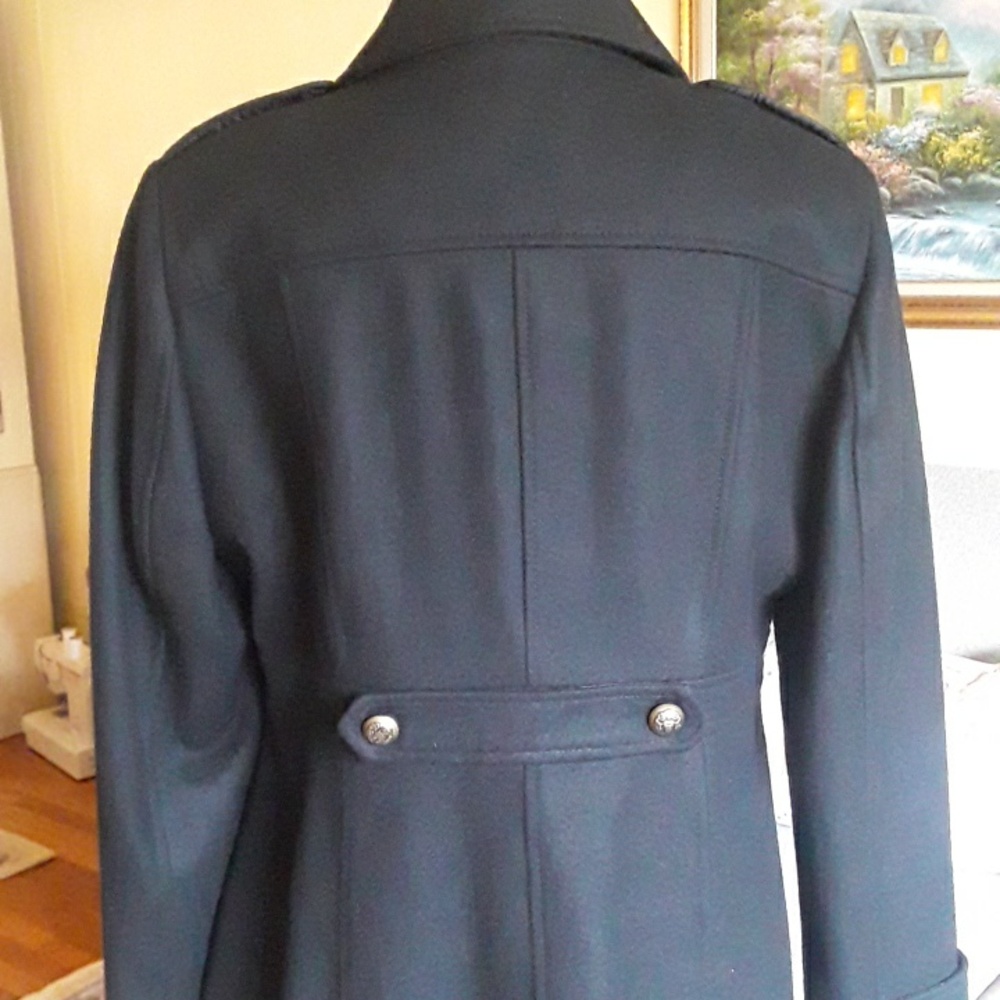 ESPIRIT BLACK Wool coat size L - Picture 5 of 16